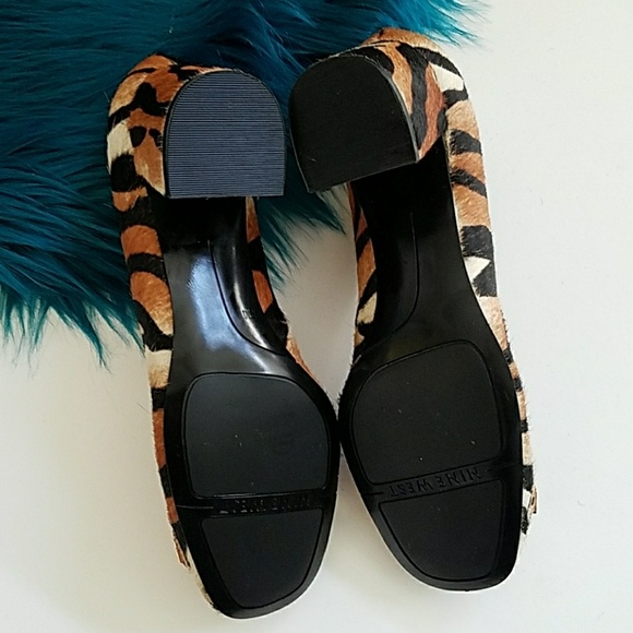 Nine West Cow Leather Tiger Pumps Size 6 - Picture 4 of 7